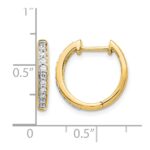 14k Diamond Complete Hinged Hoop Earrings - Image 4