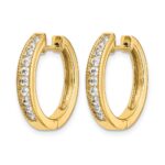 14k Diamond Hinged Hoop Earrings - Image 2