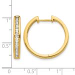 14k Diamond Hinged Hoop Earrings - Image 4
