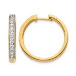 14k Diamond Hinged Hoop Earrings
