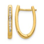 14k 1/4 carat Lab Grown Diamond VS/SI+ G+ Complete Hinged Hoop Earrings