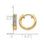14k Diamond Hinged Round Hoop Earrings - Image 4