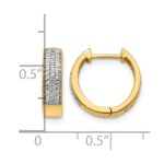 14k Diamond Hinged Hoop Earrings - Image 4