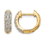 10k Diamond Hinged Hoop Earrings