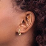 14k AA Diamond Hinged Hoop Earrings - Image 3