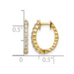 14k AA Diamond Hinged Hoop Earrings - Image 4