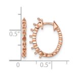 14k Rose Oval Hinged Hoop Earring Mountings - Image 3