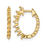 14k Diamond Hinged Hoop Earring Mountings