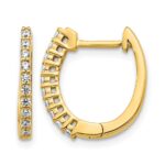14k Diamond Hinged Hoop Earrings