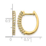 14k Diamond Hinged Hoop Earrings - Image 2