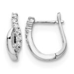 14k White Gold Diamond Hinged Earrings