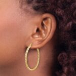 14k Diamond In/Out Hoop Earrings - Image 3