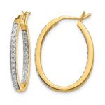 14k 1/2 carat Lab Grown Diamond VS/SI+ G+ Complete In and Out Hoop Earrings