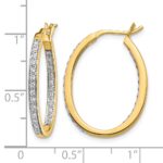 14k 1/2 carat Lab Grown Diamond VS/SI+ G+ Complete In and Out Hoop Earrings - Image 4