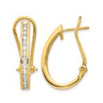 14k 1 carat Lab Grown Diamond VS/SI+ G+ Complete Fashion Hinged Hoop Earrings
