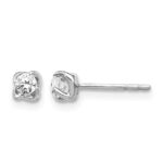14k White Gold 1/5 carat Diamond Post Earrings