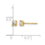 14k 1/5 carat Lab Grown Diamond VS/SI+ G+ Stud Post Earrings - Image 4