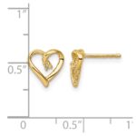 14k Fancy Diamond Heart Earring Mountings - Image 2