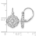 14k White Gold 1/3 carat Lab Grown Diamond VS/SI+ G+ Complete Fashion Leverback Earrings - Image 2