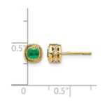 10k Emerald and Diamond Earrings - Image 4