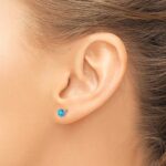 14k White Gold Trillion Blue Topaz Earrings - Image 3