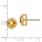 10k Cushion Citrine Earrings - Image 4