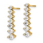 14k 1 1/2 carat Lab Grown Diamond VS/SI+ G+ Complete Graduating Drop Post Earrings