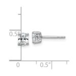 14k White Gold 1/2 carat Certified Lab Grown Diamond VS+ F+ Complete Oval Four Prong Stud Earrings - Image 4