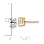 14k 1 carat Certified Lab Grown Diamond VS+ F+ Complete Oval Four Prong Stud Earrings - Image 4