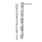 14k White Gold 1 carat Lab Grown Diamond VS/SI+ G+ Complete Dangle Post Earrings