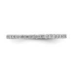14k White Gold 1/2 carat Lab Grown Diamond VS/SI+ G+ Complete Size 4 Shared Prong Eternity Band - Image 5