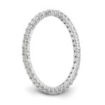 14k White Gold 1/2 carat Lab Grown Diamond VS/SI+ G+ Complete Size 4.5 Shared Prong Eternity Band - Image 6