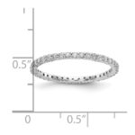 14k White Gold 1/2 carat Lab Grown Diamond VS/SI+ G+ Complete Size 9 Shared Prong Eternity Band - Image 3