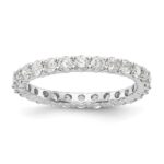14k White Gold 1 1/2 carat Lab Grown Diamond VS/SI+ G+ Complete Size 5.5 Shared Prong Eternity Band