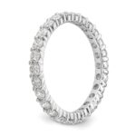 14k White Gold 1 1/2 carat Lab Grown Diamond VS/SI+ G+ Complete Size 5.5 Shared Prong Eternity Band - Image 6