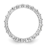 14k White Gold 2 carat Lab Grown Diamond VS/SI+ G+ Complete Size 5.5 Shared Prong Eternity Band - Image 2