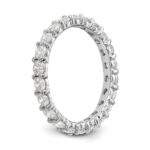 14k White Gold 2 carat Lab Grown Diamond VS/SI+ G+ Complete Size 7 Shared Prong Eternity Band - Image 6