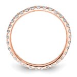 True Origin 14K Rose Gold 1/2 carat Lab Grown Diamond VS+ F+ Size 4.5 Complete Eternity Band - Image 2