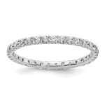 True Origin 14K White Gold 1/2 carat Lab Grown Diamond VS+ F+ Size 4 Complete Eternity Band