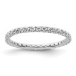 True Origin 14K White Gold 1/2 carat Lab Grown Diamond VS+ F+ Size 6.5 Complete Eternity Band