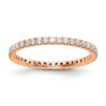 14k Rose Gold 1/2 carat Lab Grown Diamond VS/SI+ G+ Complete Size 8.5 Shared Prong Eternity Band
