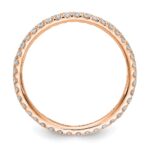 14k Rose Gold 1/2 carat Lab Grown Diamond VS/SI+ G+ Complete Size 8 Shared Prong Eternity Band - Image 2