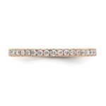 True Origin 14K Rose Gold 1/2 carat Lab Grown Diamond VS+ F+ Size 6.5 Complete Eternity Band - Image 3
