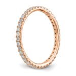 True Origin 14K Rose Gold 1/2 carat Lab Grown Diamond VS+ F+ Size 6.5 Complete Eternity Band - Image 5