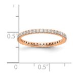 14k Rose Gold 1/2 carat Lab Grown Diamond VS/SI+ G+ Complete Size 8 Shared Prong Eternity Band - Image 3