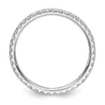 True Origin 14K White Gold 1/2 carat Lab Grown Diamond VS+ F+ Size 9 Complete Eternity Band - Image 2