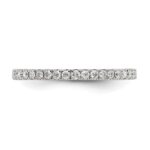 14k White Gold 1/2 carat Lab Grown Diamond VS/SI+ G+ Complete Size 6.5 Shared Prong Eternity Band - Image 5