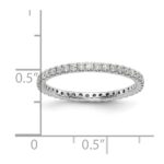 14k White Gold 1/2 carat Lab Grown Diamond VS/SI+ G+ Complete Size 7.5 Shared Prong Eternity Band - Image 3