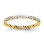14k 1/2 carat Lab Grown Diamond VS/SI+ G+ Complete Size 6.5 Shared Prong Eternity Band