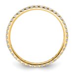 True Origin 14K Yellow Gold 1/2 carat Lab Grown Diamond VS+ F+ Size 8 Complete Eternity Band - Image 2